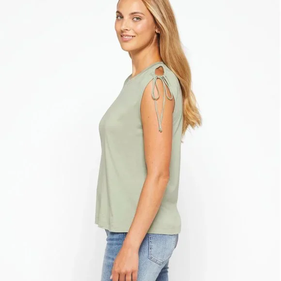 Zeina Shoulder Tie Detail Knit Top - Picture 2 of 6